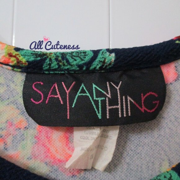 Say Any Thing Floral Peplum Top Size M - Picture 3 of 7